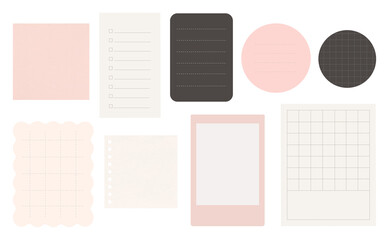 Office stationery memo pad png set