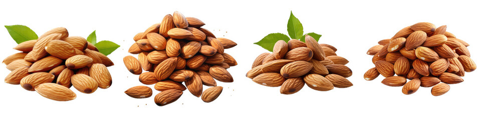Pack of a almond on Transparent Background
