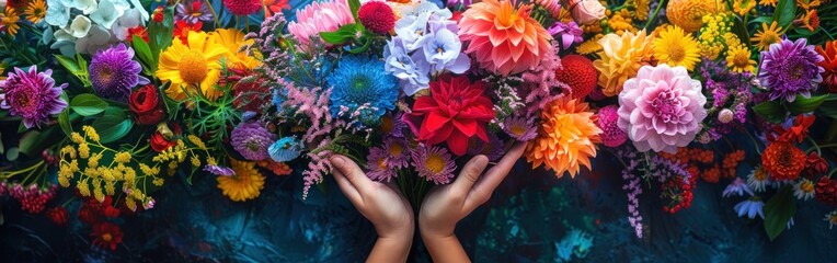 Vibrant Mixed Flower Bouquet in Full Bloom