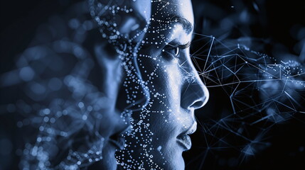 Symbol picture for artificial intelligence and digital twins
