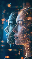 Symbol picture for artificial intelligence and digital twins