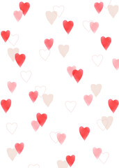 Cute heart pattern png transparent