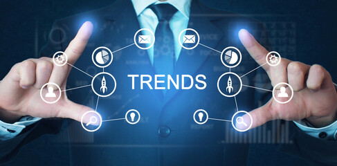 Concept of Trends. Business. Internet. Technology