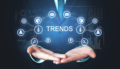 Concept of Trends. Business. Internet. Technology