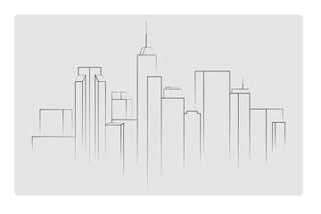Fototapeta premium Png city skyline sketch transparent