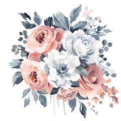 Elegant floral bouquet with soft pastel colors