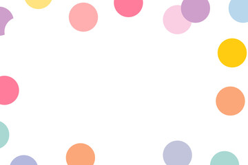 Png pastel polka dots frame with transparent background © Rawpixel.com