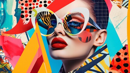 fashion vibrant collage brand collection, ideal for bloggers, social media influencers, and online retailers looking to captivate their audience with eye-catching visuals