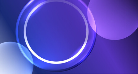 Automotive lighting utilizes various colors such as electric blue and violet to enhance visual effect lighting. A purple background with a circle in the middle creates a striking contrast