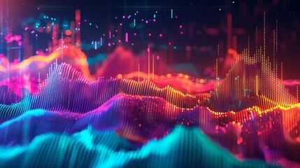 A colorful chart displaying cryptocurrency trends