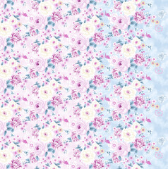 Digital Flower Printed Patterns.