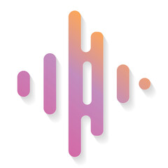 Png sound wave music icon gradient flat design