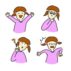 表情　仕草　ポーズ　セット