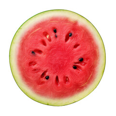 A half of fresh watermelon isolated on white background.