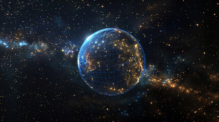 Communication technology Global world network background