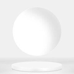 Png gray modern product backdrop with transparent circle