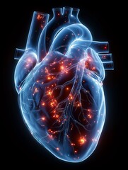 Illuminated Human Heart Anatomy with Neural Impulses