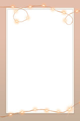 Frame png in pink with string light border