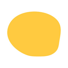 Circle png sticker yellow abstract shape