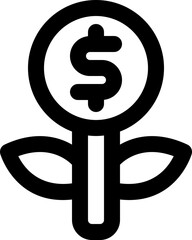 profit icon. vector line icon for your website, mobile, presentation, and logo design.