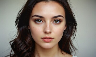 Fototapeta premium photograph beautiful woman is touching her face