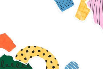 Border png of ripped grid paper transparent background