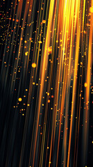 Obraz premium Dynamic Fusion: Black & Orange Abstract with Vibrant Movement. Generative AI