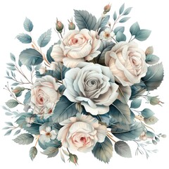 Obraz na płótnie Canvas Elegant vintage floral arrangement art