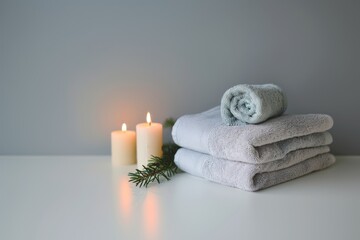 Treatment items for spa with copy space background