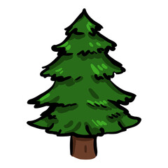 Pine Tree - Hand Drawn Doodle Icon