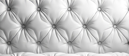 White leather headboard with monochrome design