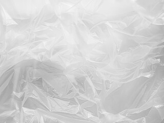 Plastic White Bag Wrap Film Grunge Overlay Effect Background Mockup Foil Pack Design Wrnkle...