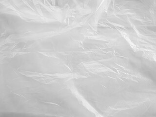 Plastic White Bag Wrap Film Grunge Overlay Effect Background Mockup Foil Pack Design Wrnkle...
