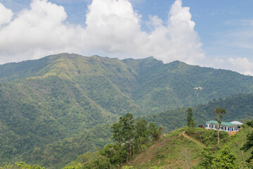 Beautiful reiek hills in mizoram.The green hills around the holiday destination of reiek near the city of aizawl in mizoram.