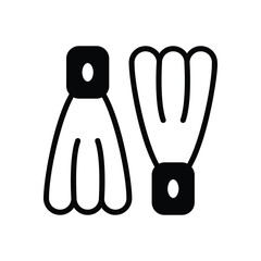 Swim Fins vector icon