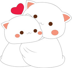 cute cat coloring page for kids