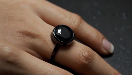 A black ring that grants invisibility but whispers secrets of its previous owners Generative AI - obrazy, fototapety, plakaty