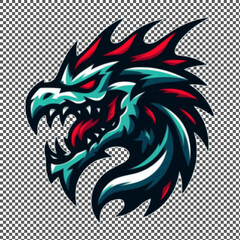 Fierce Vector Dragon Tailored for Esports, Gaming, or T-Shirt Designs