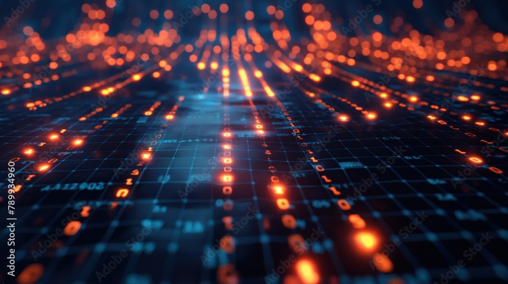 Poster an abstract background of digital data streams