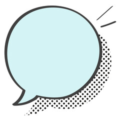 Speech bubble png sticker, cartoon halftone style