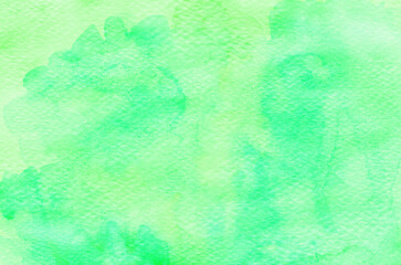 Abstract green watercolor background texture