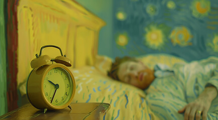 Time to Rise: Vintage Yellow Alarm Clock Ready to Start the Day