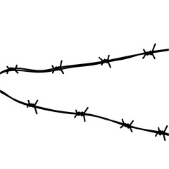 Barbed wire illustration