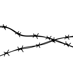 Barbed wire illustration
