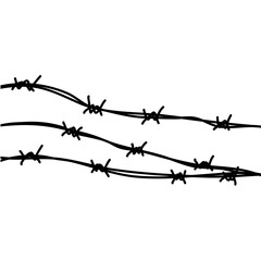 Barbed wire illustration