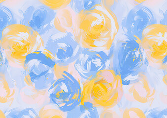 Fototapeta na wymiar abstract roses flowers oilpaint style background