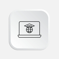 distance education icon, online learning, remote learning, virtual learning, e-learning, distance learning, online education, virtual education, remote education, digital learning, distance learning