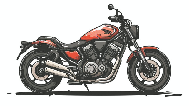 Road motorcycle icon Isolated. Vector illustration.