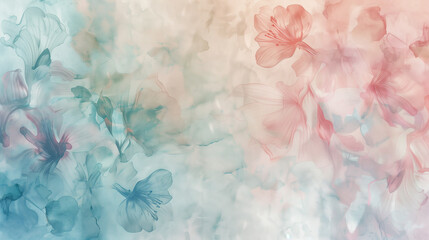 Gentle Floral Whispers in Watercolor Hues of Spring's First Bloom