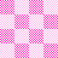 sweet pink dots geometric abstract pattern. Seamless background for fabric garment design